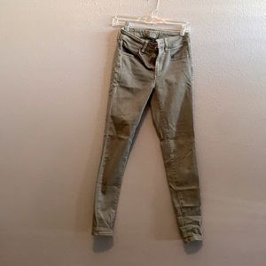 Army green American eagle jeans